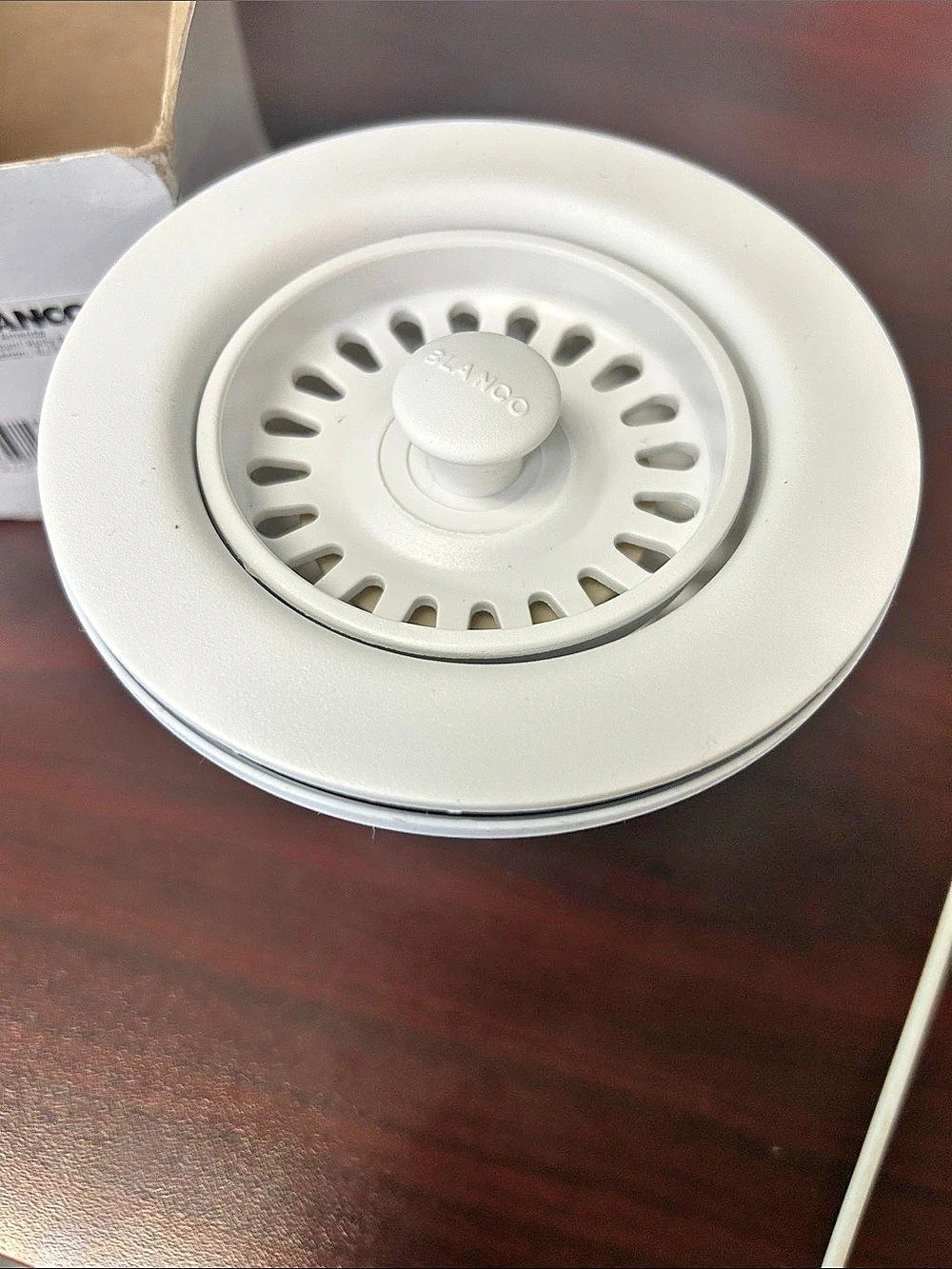 BLANCO Matte White Basket Strainer Kitchen Tool